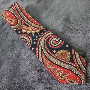 Wembley Red and Black Paisley Tie
